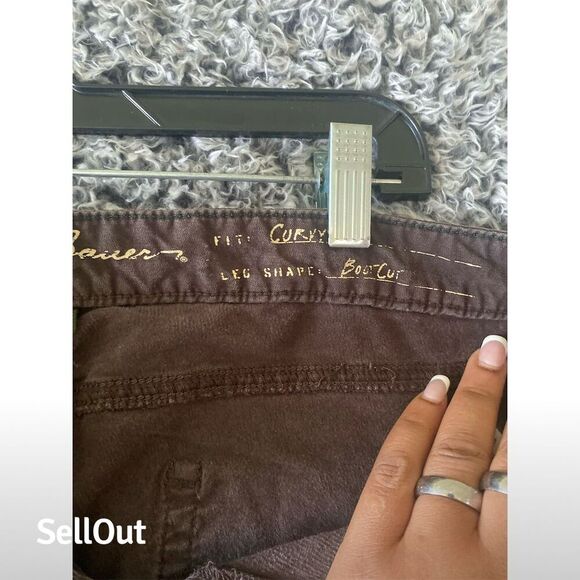 Eddie Bauer Women's Curvy Bootcut Corduroy Pants Brown Size 14 - Picture 5 of 10